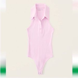 Abercrombie soft rib collared bodysuit💖